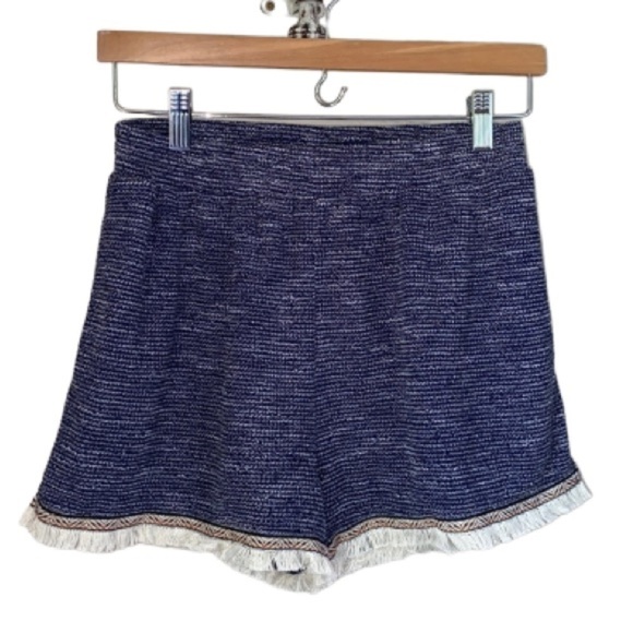Hem & Thread shorts knit fray embroidered trim at hem small NEW boho hippie - Picture 8 of 8